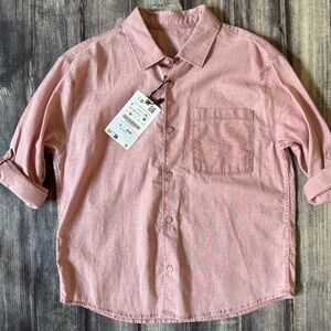 NEW Zara Boys Button Up Shirt 8